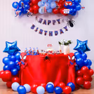 Stickers balloons and Spider vibes kids' birthday mission mode on