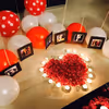 Printed Photos under the Helium Balloons to surprise your Wife or Husband.