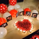 Printed Photos under the Helium Balloons to surprise your Wife or Husband.