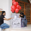 10 Helium Balloons in a Big Box for Surprising Someone