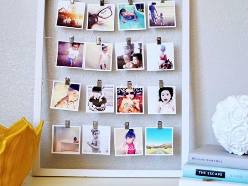 A string of photos aligned in the perfect way to surprise your loved ones.