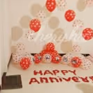 Set up with polka dots balloons and rose petals for a mindblowing surprise.