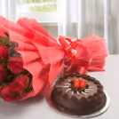Delicious Cake and Flower Surprise for your special celebration.