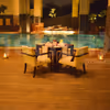 Poolside Candlelight Dinner Setup at Taj Vivanta, Dwarka