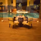 Poolside Candlelight Dinner Setup at Taj Vivanta, Dwarka