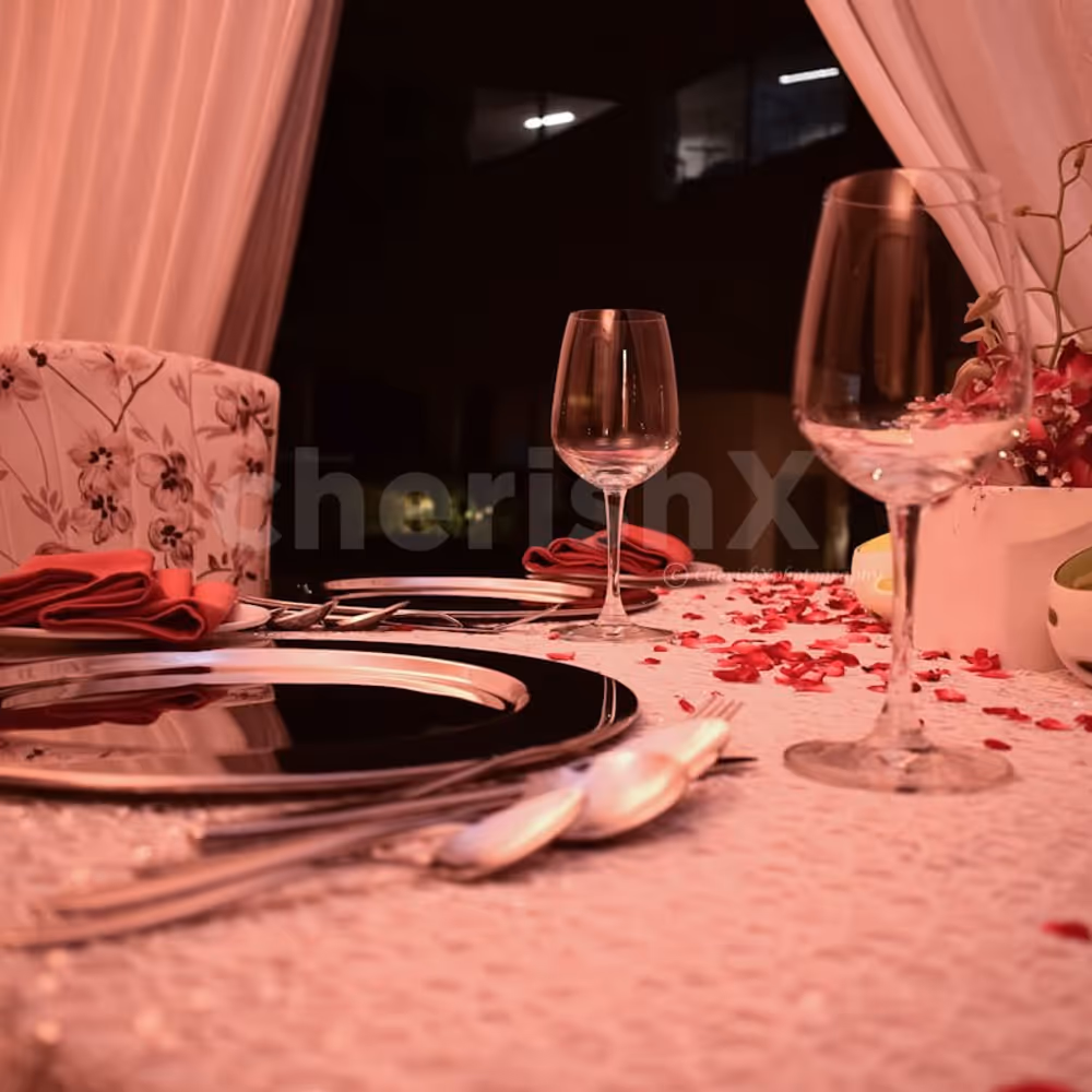 Beautiful setup for a dinner date