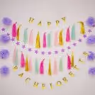 A simple yet elegant Bachelorette Theme Backdrop to throw a party for the bride-to-be.