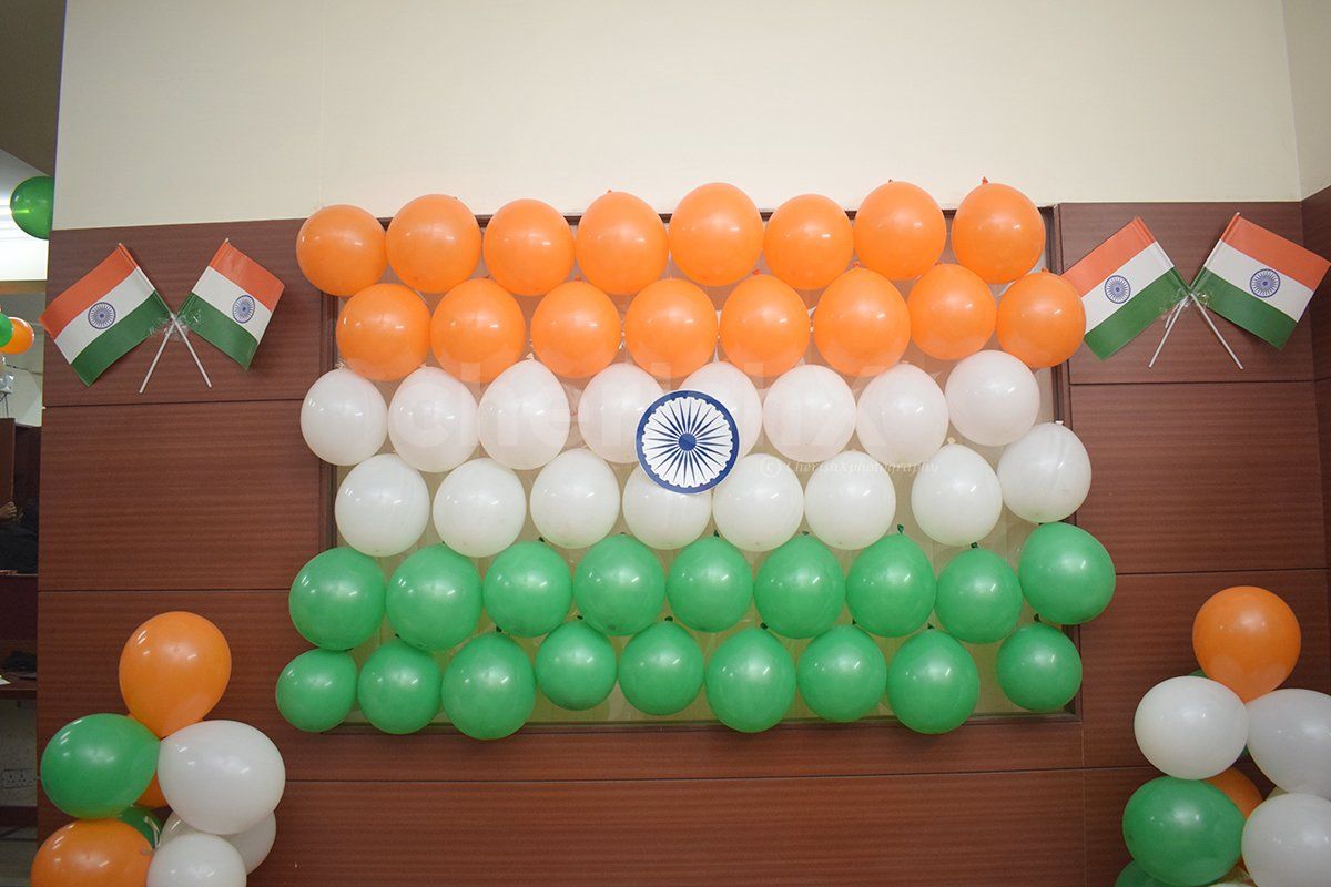 White, Green and Orange Balloons