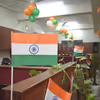 Flags used for decoration in office