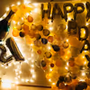 Happy Birthday Foil Balloons, LED Lights & Digit Foil Balloons Included