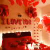 Red and Heart Theme Romantic Decoration