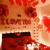 Red and Heart Theme Romantic Decoration