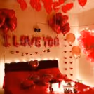 Red and Heart Theme Romantic Decoration