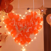 Heart Shape with LED lights and Red Balloons