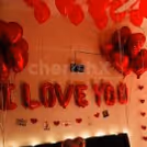 I LOVE YOU letter foil balloons also included