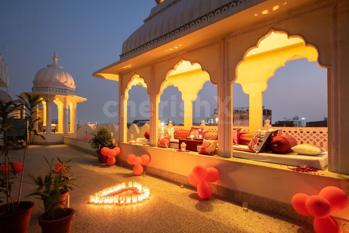 Romantic rooftop candlelight dinner by cherishx