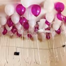 White and Magenta Balloon Decoration at your home in Delhi, Gurgaon, Noida, NCR