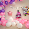 Pink, Purple and White Balloons Arc