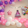 Pink, Purple and White Balloons Arc