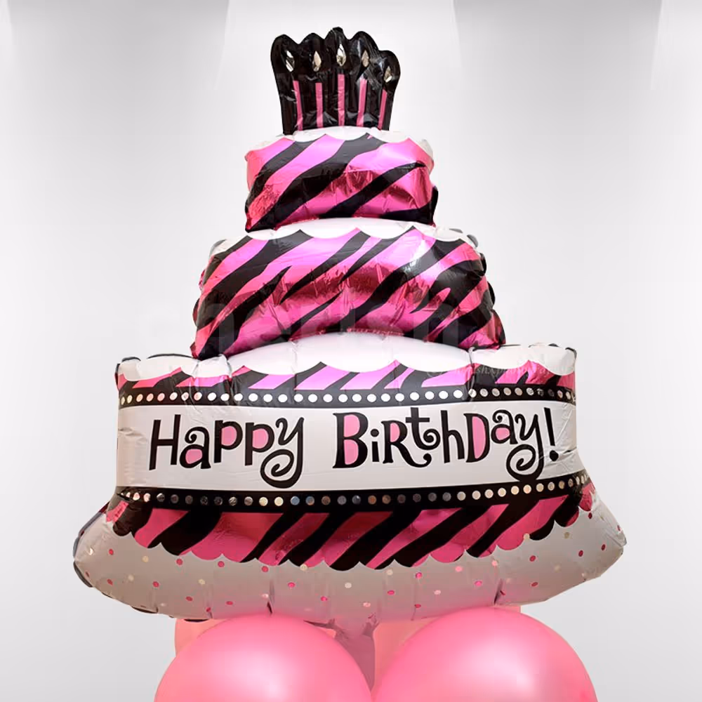 Big Cake Happy Birthday Balloon