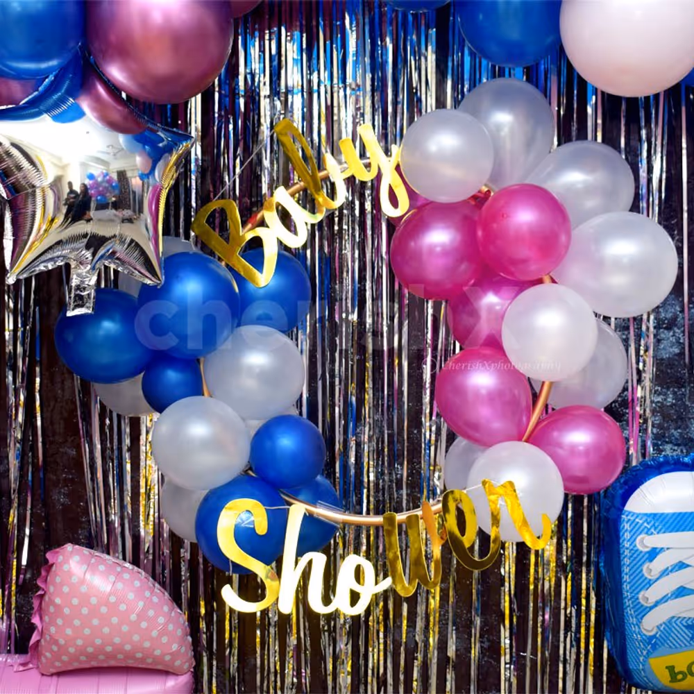 Hula Hoop with Baby Shower bunting