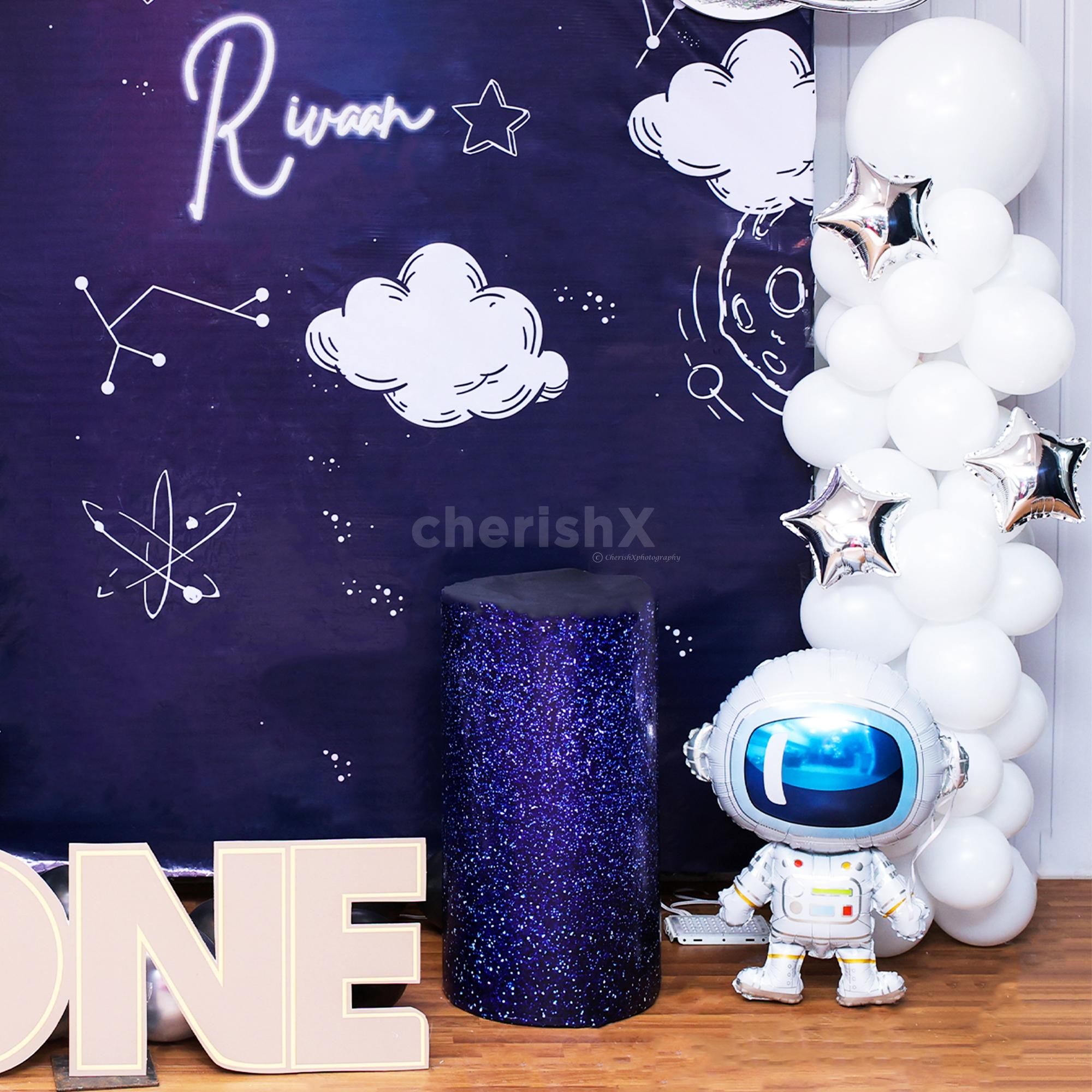 A mini space explorer's corner that looks straight out of a sci-fi fairytale.