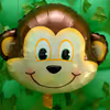 A monkey foil balloon to make it fun and realistic for your kid's birthday surprise.