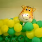 A themed kid's birthday decoration for boys.