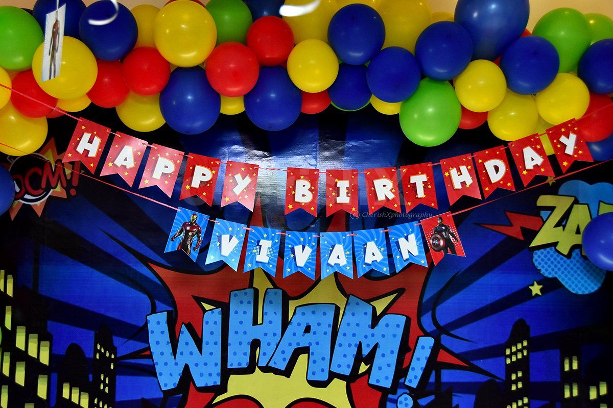 A Colourful Decor for kid's party decorations.