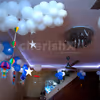 To add to the room decoration, the theme decor consists of Star hangings, Buntings, Paper Air Balloon cut-outs and more.