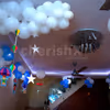 To add to the room decoration, the theme decor consists of Star hangings, Buntings, Paper Air Balloon cut-outs and more.