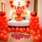 Wonderful Hotel Room Balloon Decoration for an unforgettable birthday party.