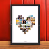 Stylish Heart Collage Photo Frame