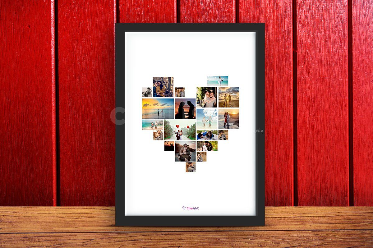 Frame your captured moments in the shape of a heart and surprise your special one.