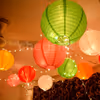 Multicolored Paper Lanterns with LED Lights