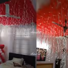 Red Balloons Tower with a Heart Shape Balloon on it