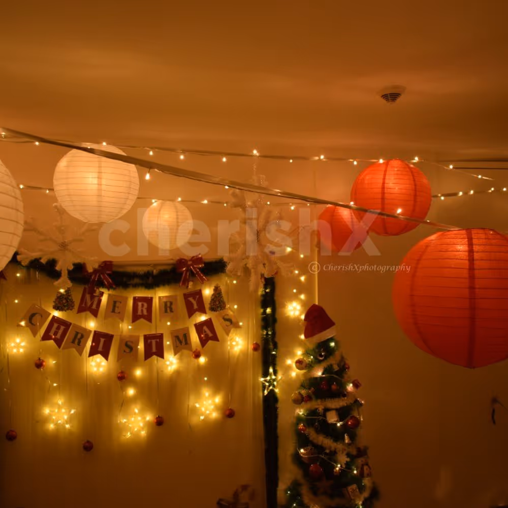 Paper Lantern and Fairy Lights Decorations for the Room
