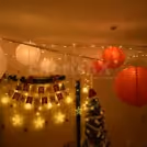 Paper Lantern and Fairy Lights Decorations for the Room