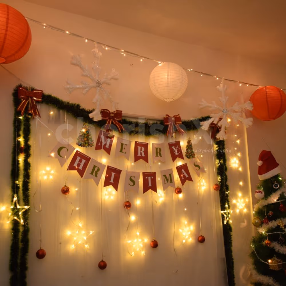 Mosses, Star Lights and LED Lights for Xmas Decorations