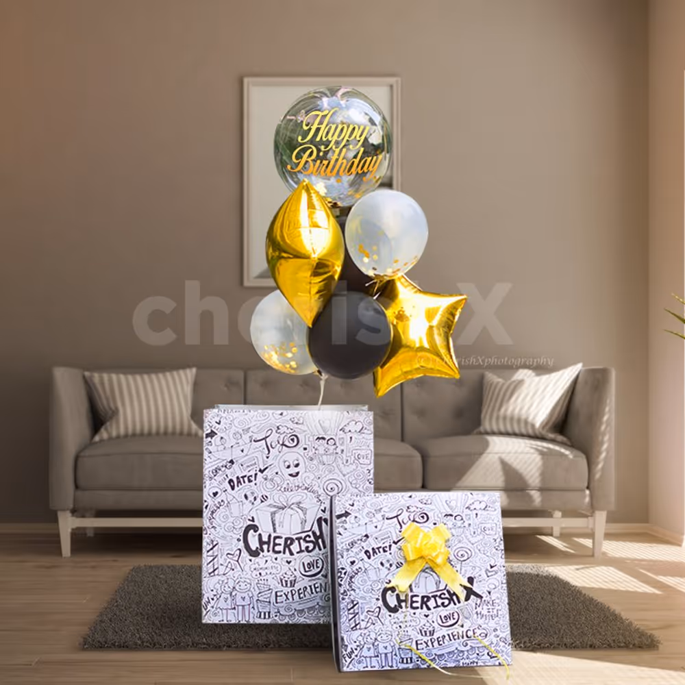 A Themed Surprise Box for birthdays, and Anniversaries.