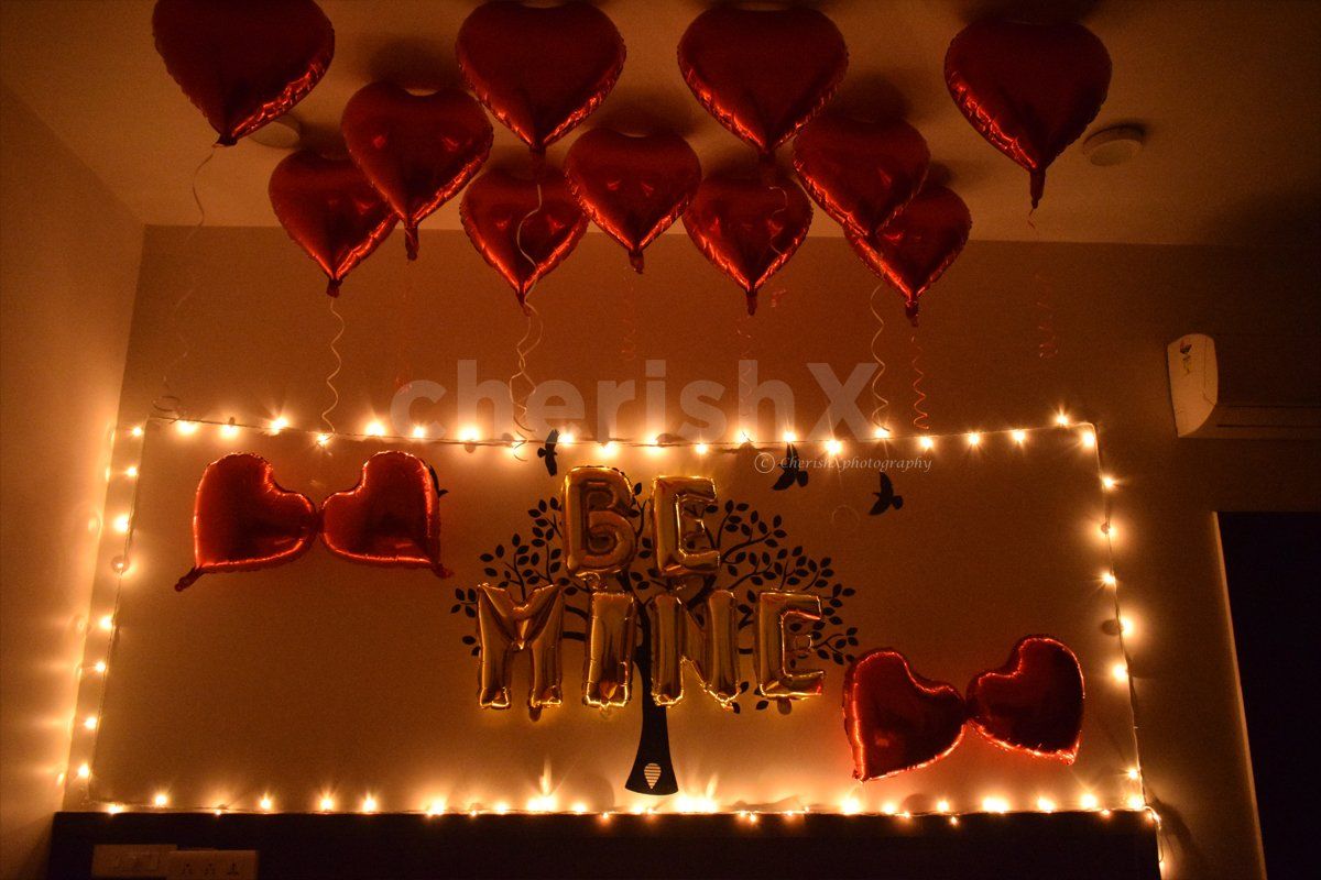 Whether you are celebrating your anniversary or surprising your love, choose this Be Mine Room Decoration for a perfect celebration.
