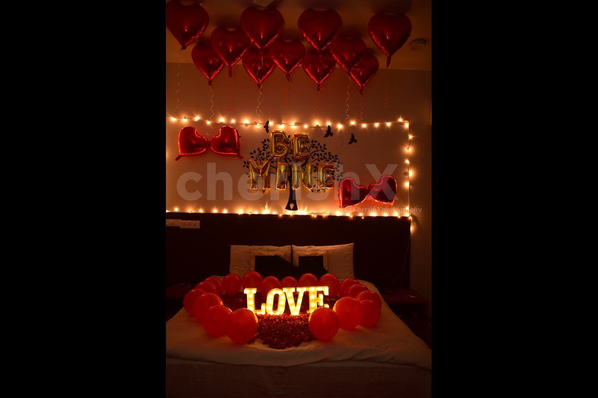 Choose this Be Mine Decor for an anniversary, wedding night or for a casual surprise.