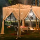 Under the glowing moon, surrounded by candlelight, your forever begins.