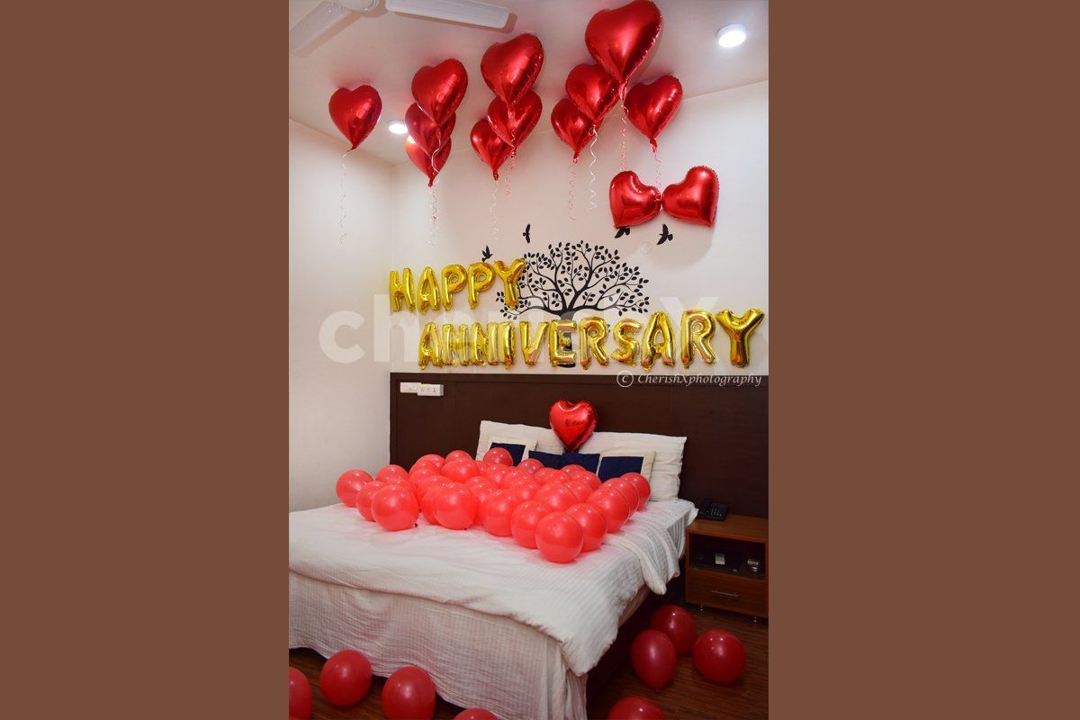 Happy Anniversary Balloon Room Decoration Surprise for your special one.