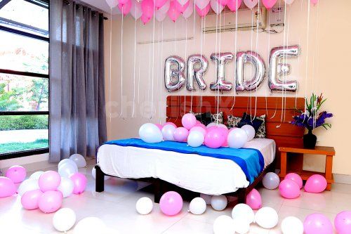 Surprise the bride to be with this wonderful Balloon Room Decoration