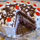Fresh black forest cake for birthday