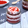 Red velvet cake jar