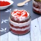 Red velvet cake jar