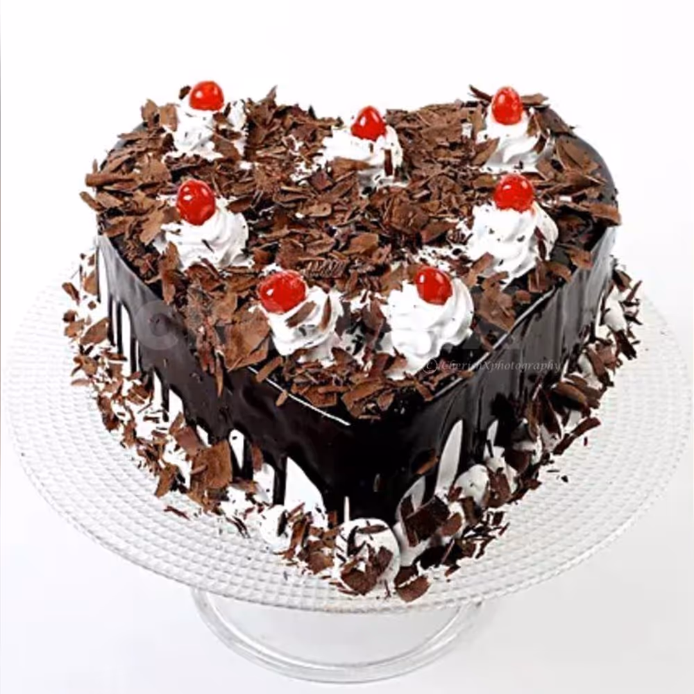 Heart Shape Black Forest Cake by cherishx