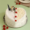 Delicious white forest heart shape cake